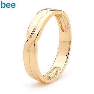 Bee Jewelry Gents Plait 9 ct gold Fingerring blank, model 45355